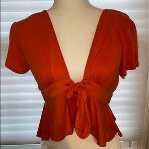 Orange tie top!